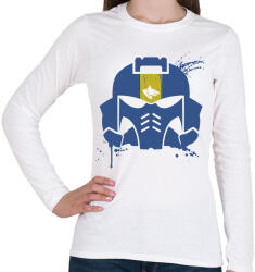 printfashion Space Wolves helmet - Női hosszú ujjú póló - Fehér (1312575)
