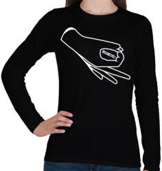 printfashion Belenéztél! - Női hosszú ujjú póló - Fekete (583680)