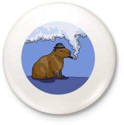 printfashion Capybara - gentleman - Kitűző, hűtőmágnes - Fehér (13400263)