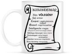 printfashion Vőlegény karakterlap - Bögre - Fehér (13842918)