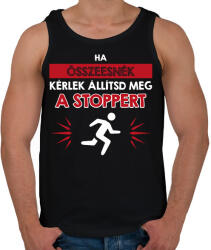 printfashion Ha összeesnék - Férfi atléta - Fekete (13696110)