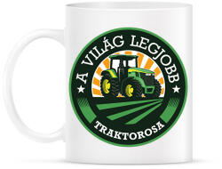 printfashion A világ legjobb traktorosa - Zöld - Bögre - Fehér (6595586)