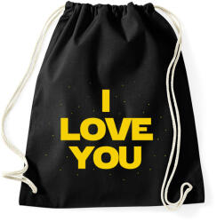 printfashion I LOVE YOU - Sportzsák, Tornazsák - Fekete (882968)
