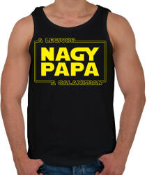 printfashion A legjobb nagypapa a galaxisban - Férfi atléta - Fekete (1001808)