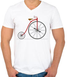 printfashion Velocipéd - Férfi V-nyakú póló - Fehér (12678229)