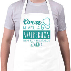 printfashion Szuperhős - Orvos - Kötény - Fehér (7225592)