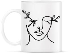 printfashion Női arc 04 - Bögre - Fehér (11696565)