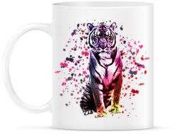 printfashion watercolor tigris - Bögre - Fehér (1501809)