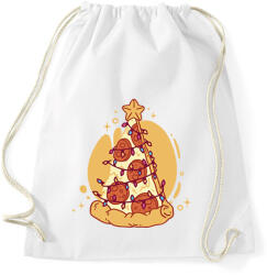 printfashion Pizzás karácsonyfa - Sportzsák, Tornazsák - Fehér (11278694)