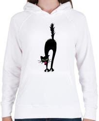 printfashion Cicmic megijedt - Női kapucnis pulóver - Fehér (424045)