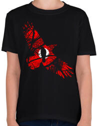 printfashion Vörös égbolt - Gyerek póló - Fekete (1048641)