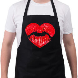 printfashion Love Mouth Kiss - Kötény - Fekete (4936755)