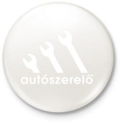 printfashion Autószerelő - Kitűző, hűtőmágnes - Fehér (4712403)