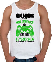 printfashion Nem mindig játszom videó játékokkal. . . - Férfi atléta - Fehér (16429737)