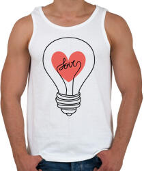 printfashion Szerelem villanykörte - Férfi atléta - Fehér (6537180)