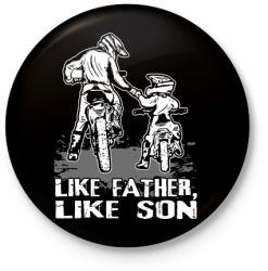 printfashion Motocross Family - Kitűző, hűtőmágnes - Fekete (3102983)