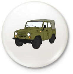 printfashion Uaz - Kitűző, hűtőmágnes - Fehér (5098895)