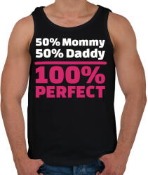 printfashion 50% Anya, 50% Apa - Férfi atléta - Fekete (2289612)