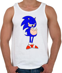 printfashion SonicGarfield - Férfi atléta - Fehér (4360026)