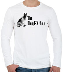 printfashion the dogfather - Férfi hosszú ujjú póló - Fehér (1591948)