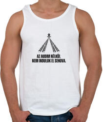 printfashion Az Audim nélkül nem indulok el sehova - Férfi atléta - Fehér (14179294)