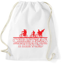 printfashion Stranger Things Karácsony piros - Sportzsák, Tornazsák - Fehér (5241614)