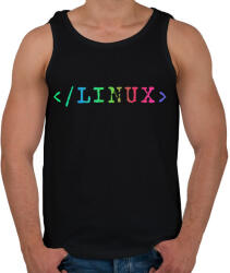 printfashion Linux RGB - Férfi atléta - Fekete (3531703)