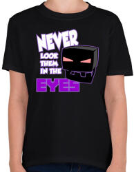 printfashion Minecraft - Enderman szem - Gyerek póló - Fekete (831894)