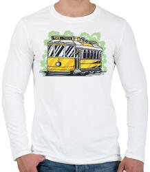 printfashion Villamos - Férfi hosszú ujjú póló - Fehér (6869741)