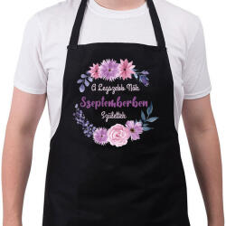 printfashion A legszebb nők szeptemberben születtek - Kötény - Fekete (4935857)