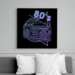 printfashion 80's - Vászonkép - Fekete (13519691)