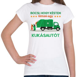 printfashion Láttam egy kukásautót - Női póló - Fehér (16170496)