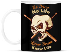 printfashion No Drum, No Life - Bögre - Fekete (6989192)