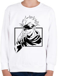 printfashion Gojo Jujutsu Kaisen Hoodie - Gyerek pulóver - Fehér (5767087)