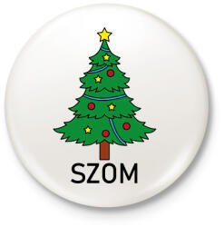 printfashion Fa-s*om - Kitűző, hűtőmágnes - Fehér (14895839)