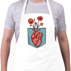 printfashion Virágzó szív - Kötény - Fehér (4901707)