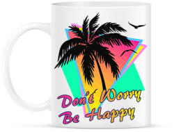 printfashion Don't worry, be happy - Bögre - Fehér (2232677)