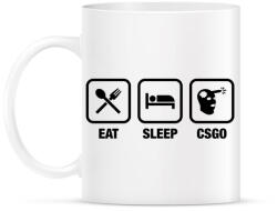 printfashion EAT SLEEP CSGO - Bögre - Fehér (974491)