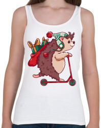 printfashion Karácsonyi süni - Női atléta - Fehér (5566765)