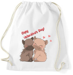 printfashion Valentin napi capybara - Sportzsák, Tornazsák - Fehér (15489725)