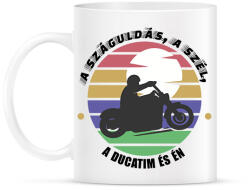 printfashion A száguldás, a szél - Ducati - Bögre - Fehér (7208184)