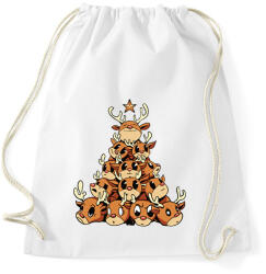 printfashion Rénszarvas karácsonyfa - Sportzsák, Tornazsák - Fehér (15302386)