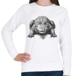 printfashion Krokodil - Női pulóver - Fehér (14021434)