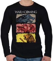 printfashion War is Coming - Férfi hosszú ujjú póló - Fekete (1538354)