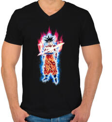 printfashion dragon ball - Férfi V-nyakú póló - Fekete (4623405)