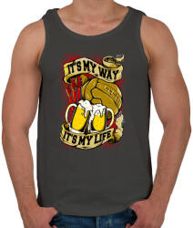 printfashion Az én szenvedélyem - Férfi atléta - Sötétszürke (57874)