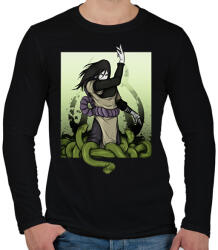 printfashion Orochimaru with snakes - Férfi hosszú ujjú póló - Fekete (7207507)