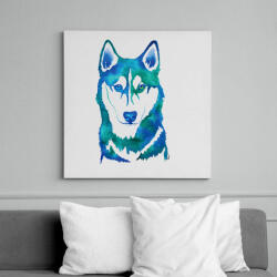 printfashion Husky - Vászonkép - Fehér (6624381)