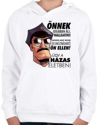 printfashion Házasélet - Gyerek kapucnis pulóver - Fehér (1718442)