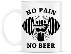 printfashion Nincs fájdalom, nincs sör - Bögre - Fehér (967385)